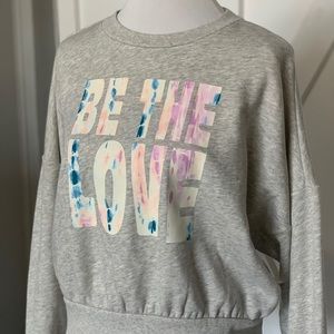 OLD NAVY grey crop sweatshirt